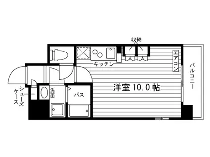 ルラシオン岡山奉還町(ワンルーム/3階)の間取り写真