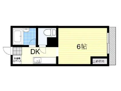 大石北町マンション(1DK/4階)の間取り写真