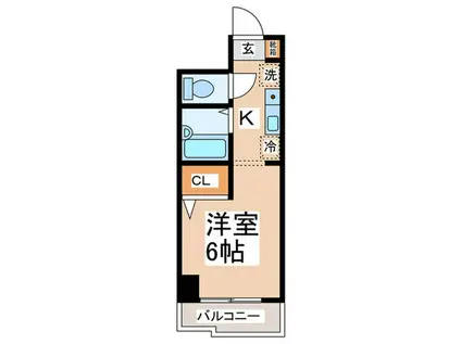 KMビル(1K/5階)の間取り写真