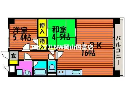 ネクスト倉田 西館(2LDK/7階)の間取り写真