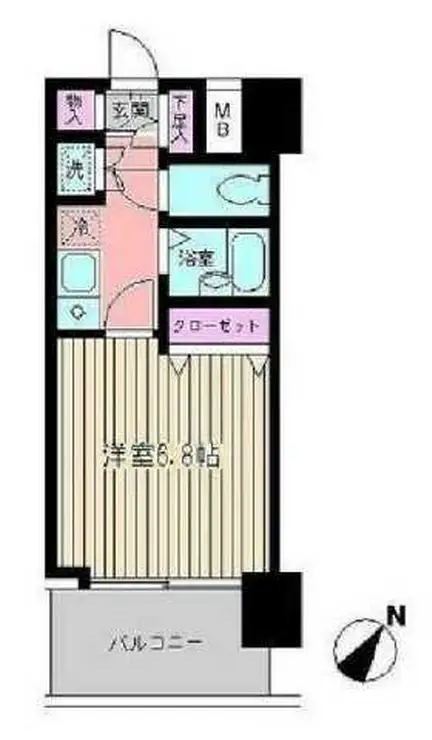 ビイルーム新宿 2階階 間取り