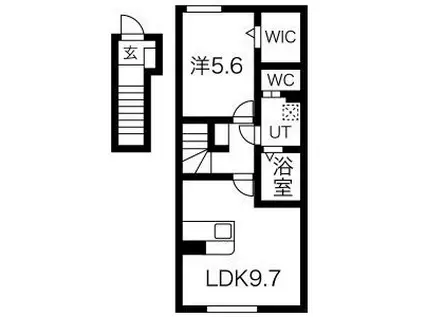 FILOB(1LDK/2階)の間取り写真