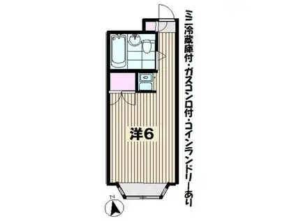 F・K池上ハイツ(1K/3階)の間取り写真