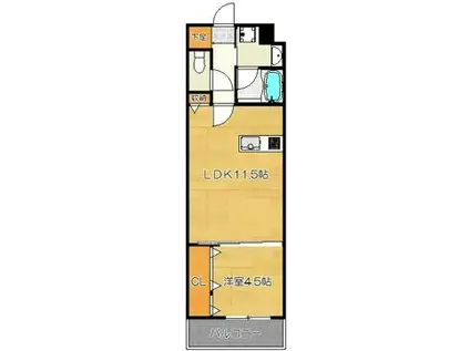 ラトナス(1LDK/1階)の間取り写真