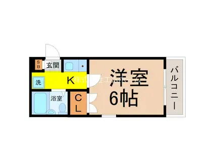 アクシス金城町(1K/3階)の間取り写真