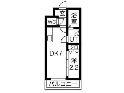 リプラス宮町(1DK/1階)の間取り写真