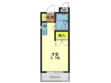 カルム泉(ワンルーム/3階)の間取り写真
