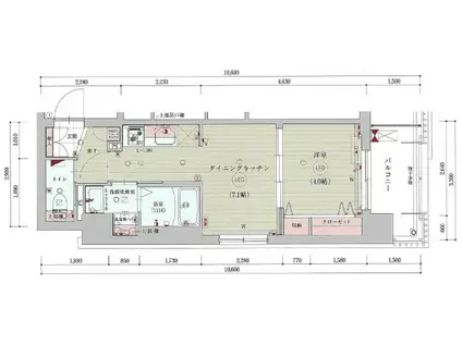 ベラジオ雅び京都西院II(1DK/3階)の間取り写真