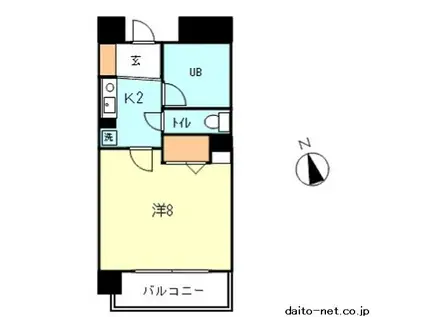 マイシティ・ビックバード(1K/9階)の間取り写真