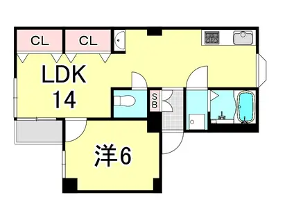 マツダマンション(1LDK/3階)の間取り写真