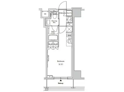 ザ・パークハビオ蕨(ワンルーム/3階)の間取り写真
