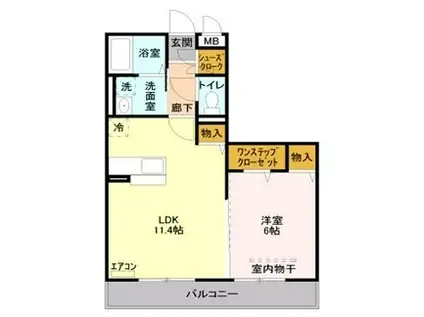 D-ROOM西本郷(1LDK/3階)の間取り写真