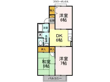 サンウエスト(3DK/2階)の間取り写真