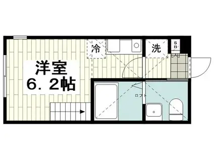 ハーミットクラブハウス横濱弘明寺(ワンルーム/2階)の間取り写真