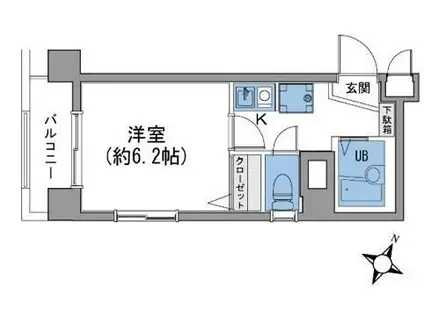 相模大野ダイカンプラザCITY(1K/4階)の間取り写真