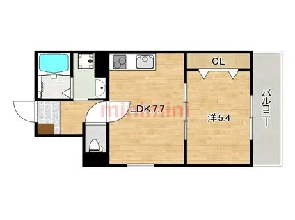 アート総持寺駅前(1LDK/1階)の間取り写真