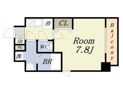 セオリー大阪ベイシティ(1K/9階)の間取り写真