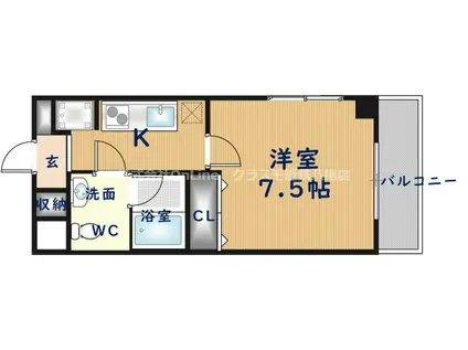 BRUEGHEL(1K/2階)の間取り写真