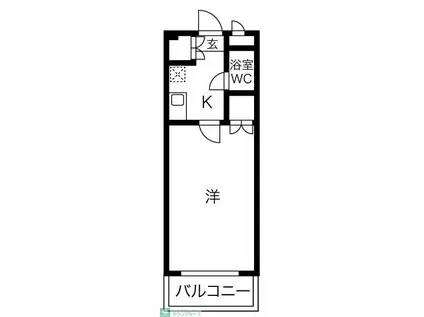 菊名ガーデンヒルズD(1K/3階)の間取り写真