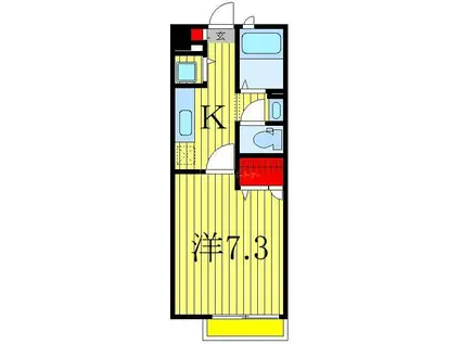 アプリコットアベニュー東台本町(1K/1階)の間取り写真
