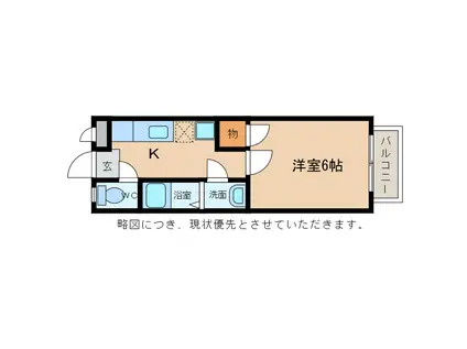 コーポ奥山(1K/1階)の間取り写真