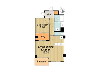 カスタネア栗平3番館(1LDK/3階)の間取り写真