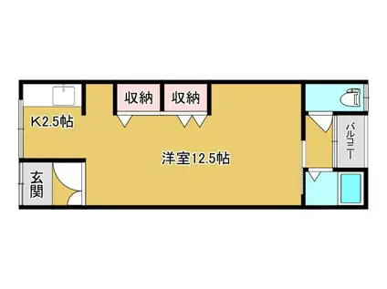 明野マンション(1K/3階)の間取り写真