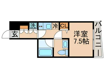 SQUARE CITY KANAMACHI(ワンルーム/9階)の間取り写真