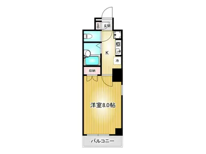 タウンコート児島(1K/7階)の間取り写真