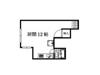 シュペールシャトー(ワンルーム/4階)の間取り写真