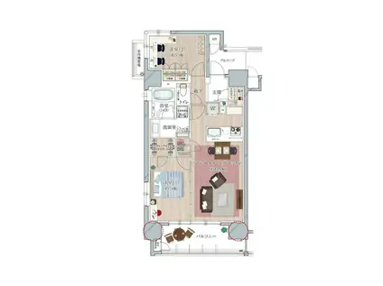 レ・ジェイド金山(2LDK/13階)の間取り写真