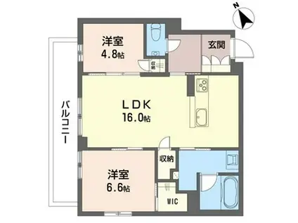 レガリータ(2LDK/1階)の間取り写真