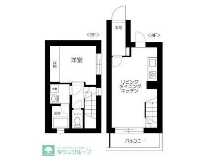 ES-GRANDE文京白山(1LDK/4階)の間取り写真