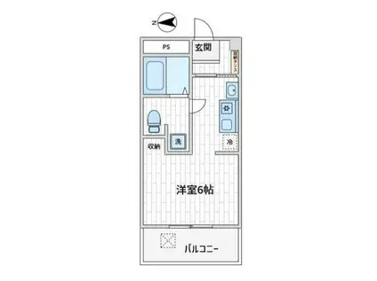 六郷東豊エステート(ワンルーム/9階)の間取り写真
