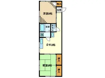 寿春ヴィレッジ(2DK/1階)の間取り写真