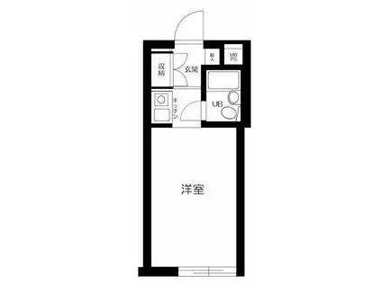エルム奥沢(1K/1階)の間取り写真