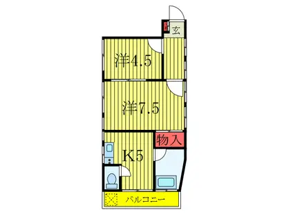 中板橋IMAハウス(2K/2階)の間取り写真