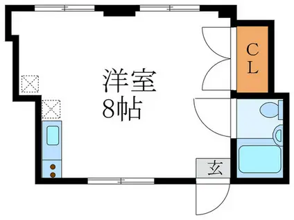 KOZY嵯峨嵐山(ワンルーム/3階)の間取り写真