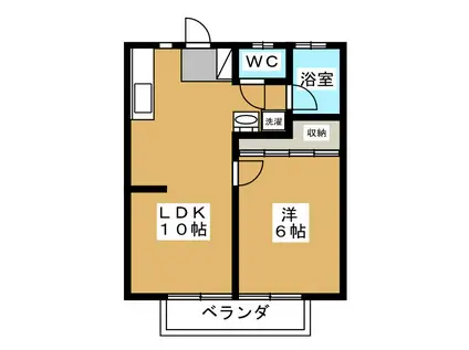 YSハイツ(1LDK/2階)の間取り写真