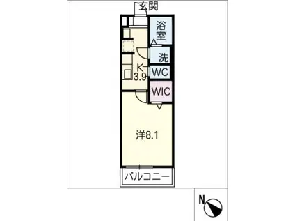 ノアール白須賀(1K/3階)の間取り写真