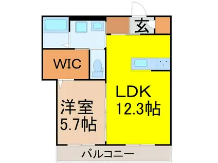 ルチアーノ御器所(1LDK/1階)の間取り写真