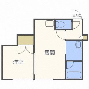 GATE33(1LDK/2階)の間取り写真
