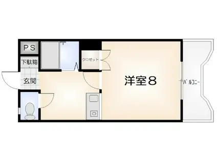 ヴィゴラス壱番館(1K/2階)の間取り写真