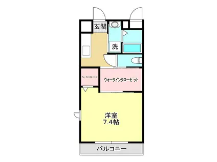 ロイヤルグランコート津(1K/1階)の間取り写真