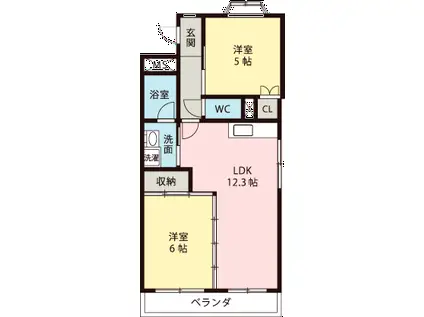 マ・メゾン壱番館(2LDK/3階)の間取り写真