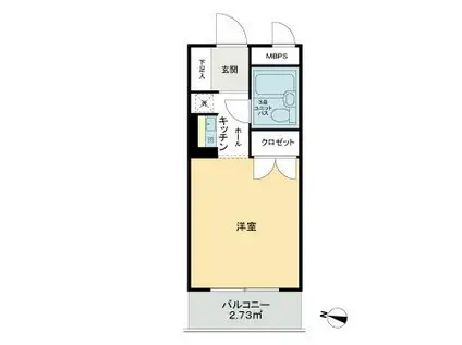 ライオンズマンション相武台前第5(ワンルーム/3階)の間取り写真