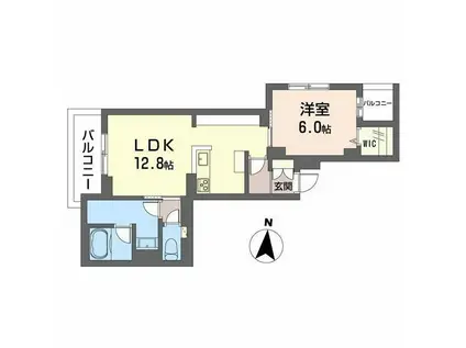 レーベンエイトII(1LDK/3階)の間取り写真