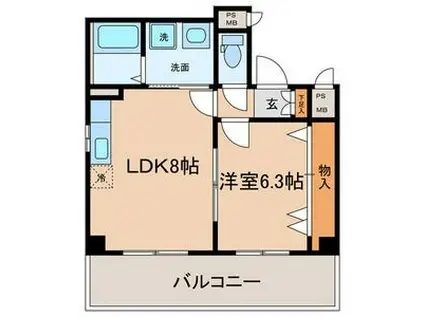 SOCIA LEGEND(1LDK/3階)の間取り写真