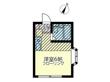 サクセス矢口渡A棟(ワンルーム/1階)の間取り写真