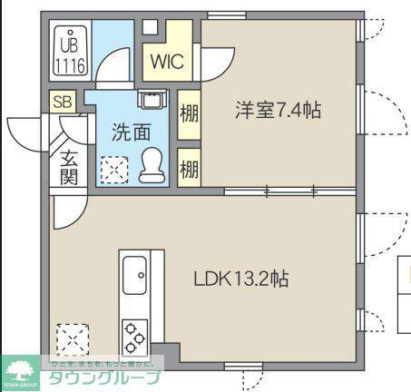 レピュア池袋本町レジデンス(1LDK/5階)の間取り写真